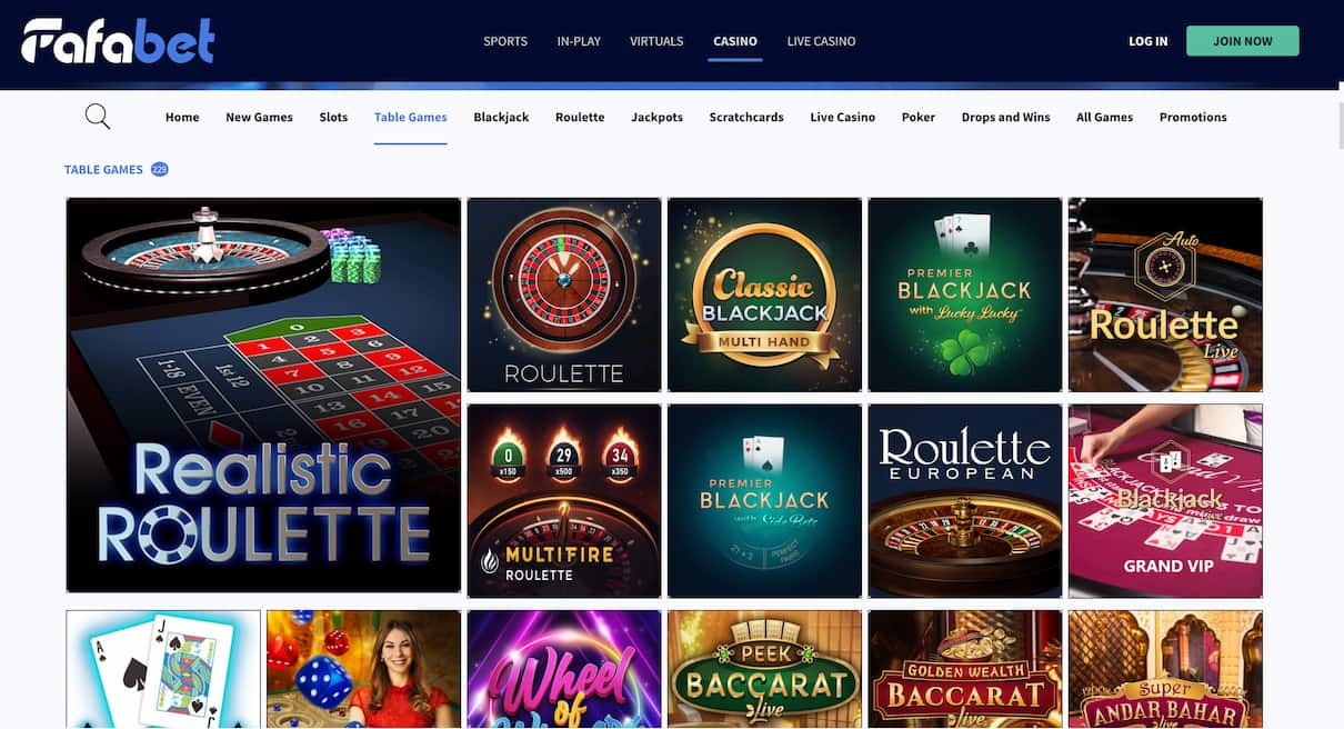 Fafabet visa casino