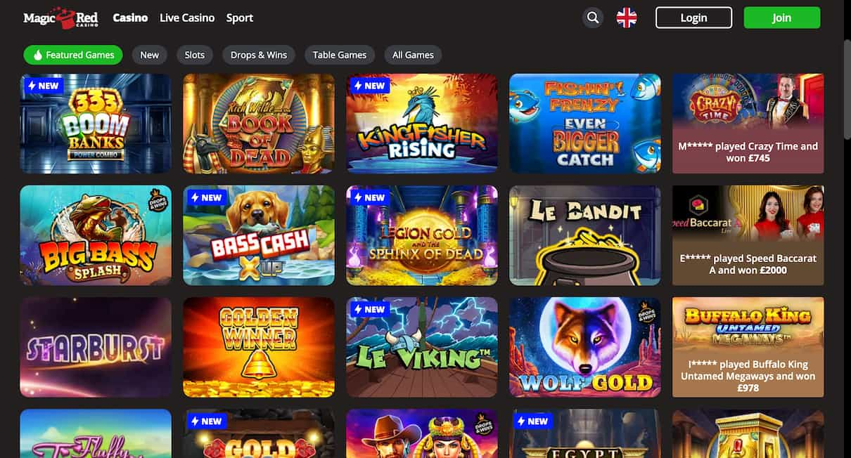 Magic Red Visa casino uk