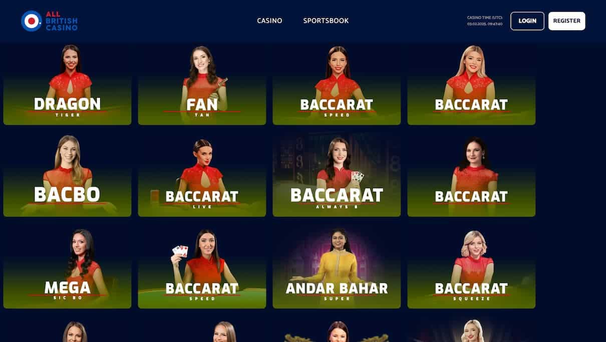 All British Casino Baccarat Online Casino UK