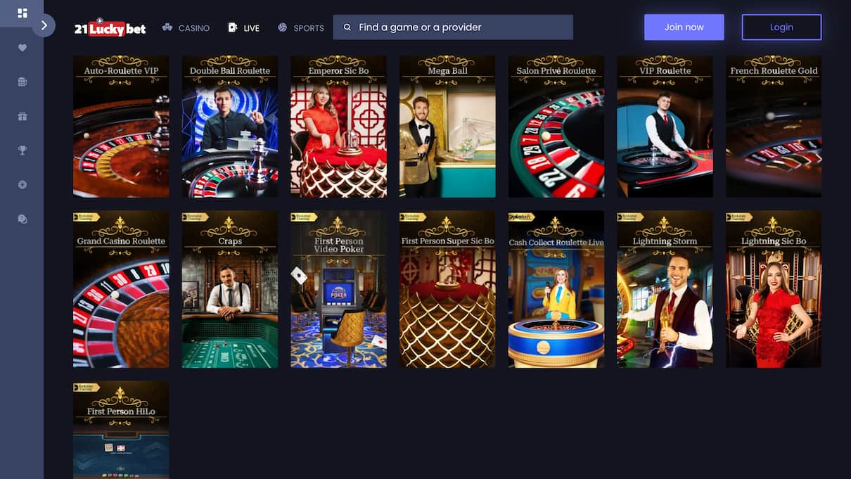 21LuckyBet Craps Online Casino