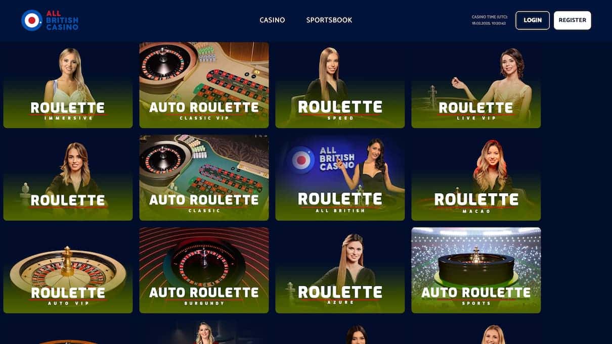 All British Casino Best Live Roulette Online Casino