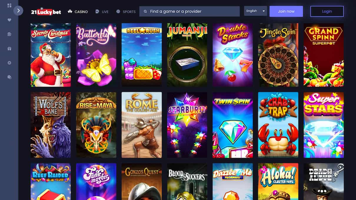 21LuckyBet NetEnt Slots Casino