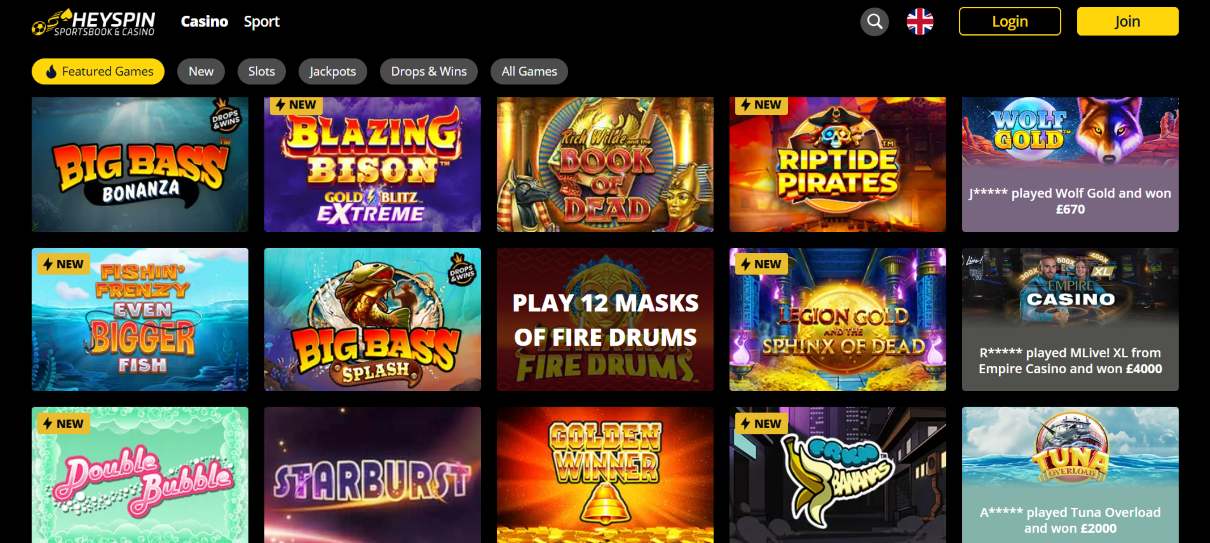 HeySpin Playtech Casino